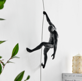 Black, Red, & White Wall Sculpture Climbing Set