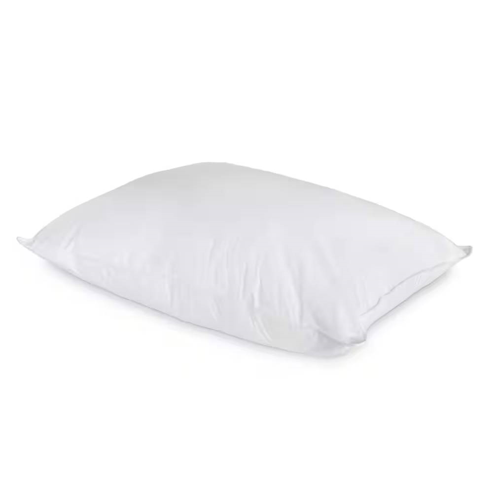 Jumbo Standard Cotton Bed Pillow with Down Alternative Polyester Fiber Fill