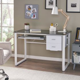 GLASS COMPUTER DESK