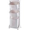 Laundry Basket Bathroom Multi-layer Clothes Storage Basket Household, Simple Kitchen Shelf Fruit Stand (3 Layers)