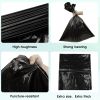 130 * 150cm, 100 garbage bags: black, heavy-duty garbage bag, environmentally friendly large black garbage bag, multi-purpose garbage bag, business