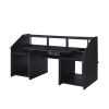 Black Music Desk with Earphone Rack